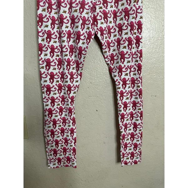 Roller Rabbit Pink Monkey Pajama Pants Womans XS 100% Pima Cotton Made in Peru - Image 7