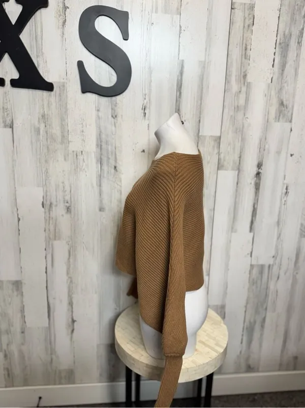 Altar'd State Batwing Cropped Sweater Womens Extra Small Camel Brown Knit - Image 4