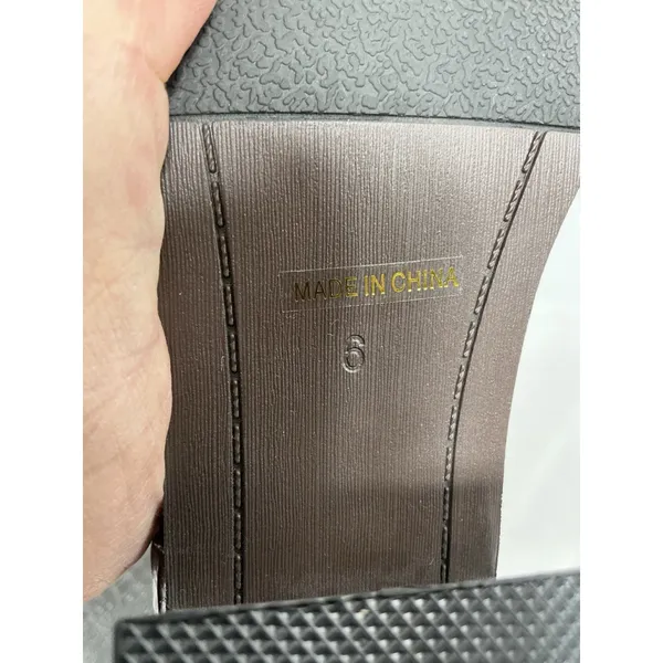 Womans New Pomoxilkn Knee High Riding Boots Size 6 Black Block Heel Side Zip - Image 7