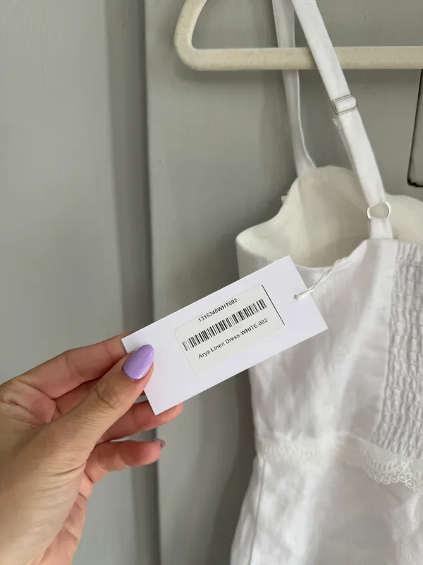 NWT White Arya Linen Mini Dress 2 - Image 6