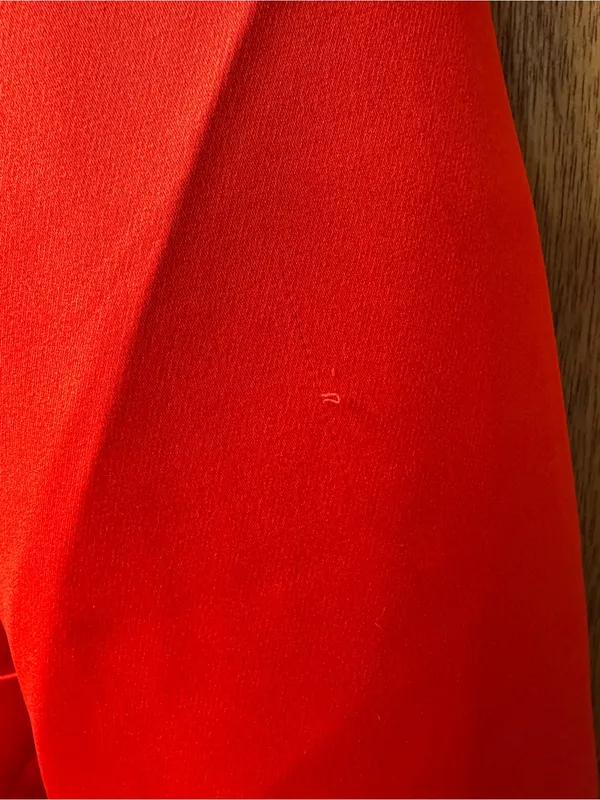 Ivy City Co. Pippa Long Sleeve Tie Bow Neck Knee Length Dress Satin Red XXS NEW - Image 6