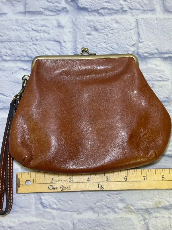 Patricia Nash Savena Kiss-Lock Leather Wristlet Suede Interior Detachable Strap - Image 11