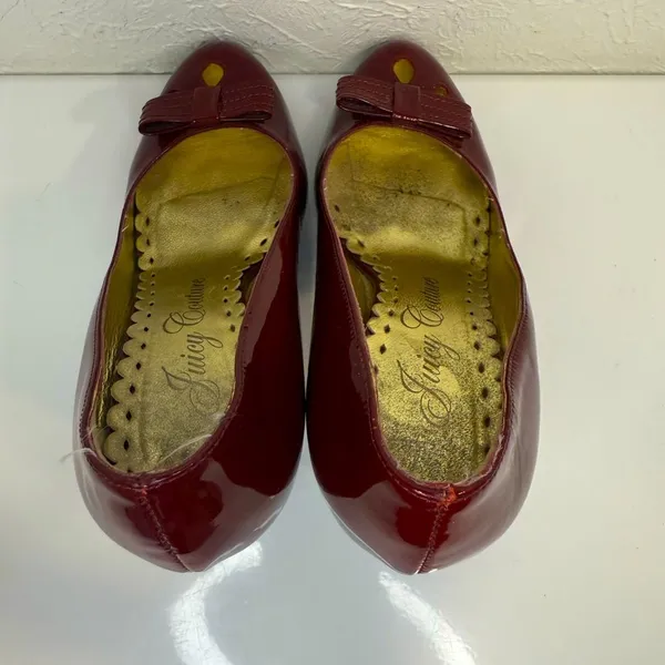 Juicy Couture Dark Red Patent Block Heel Pumps US 6 ~4” Heel - Image 5