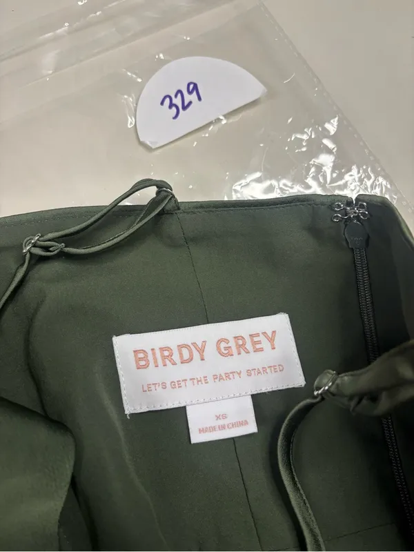 Birdy Grey Kenzie Matte Bridesmaid Dress Size XS Olive Green New Maxi Formal - Image 6