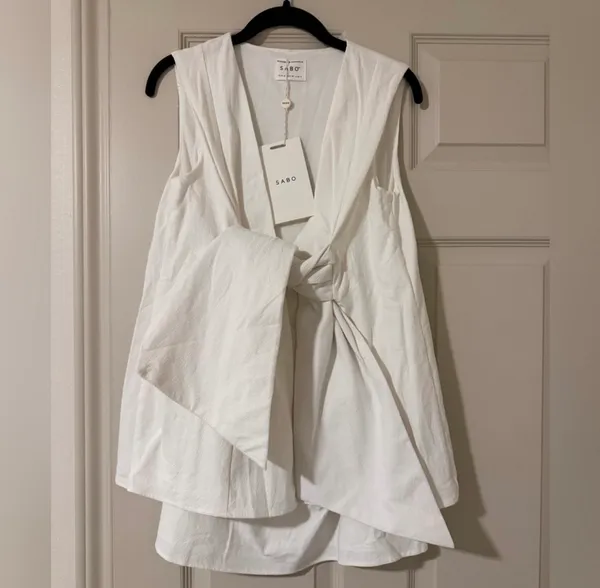 Sabo Mini Dress White - Image 2