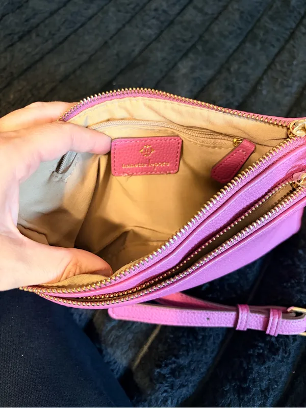 Nanette Lepore Hot Pink Pebbled Leather Crossbody - Image 8