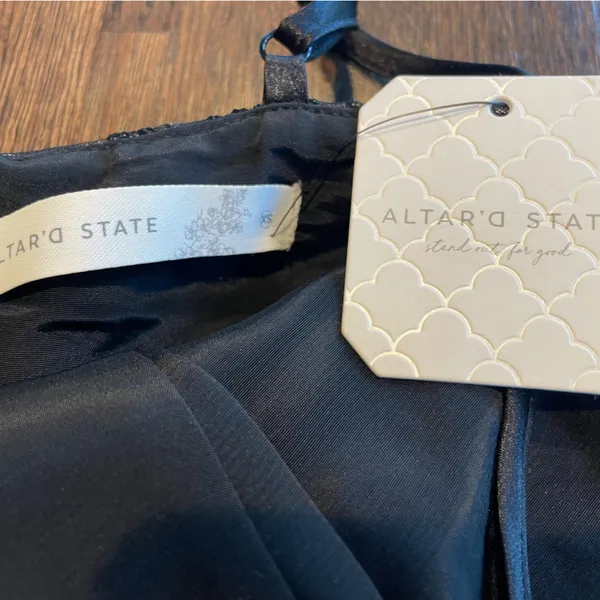 NWT Altar´d State Dress Gold/Black Fancy Prom Homecoming Party- Size XS - Image 3