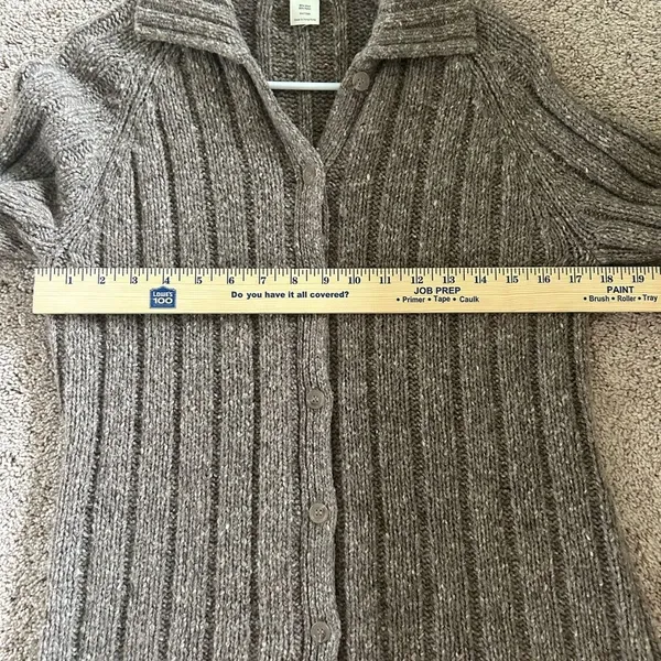 J. Crew Thick Wool Blend Cardigan Sweater Size Medium Fall Cozy Chic - Image 8