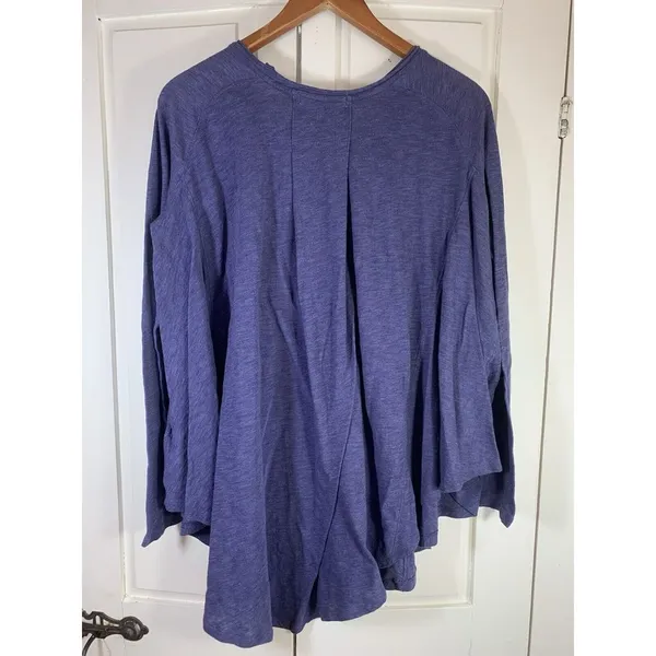 We The Free People Trapeze Top Blue Oversized Small Relaxed‎ Beachy Boho Swing - Image 4