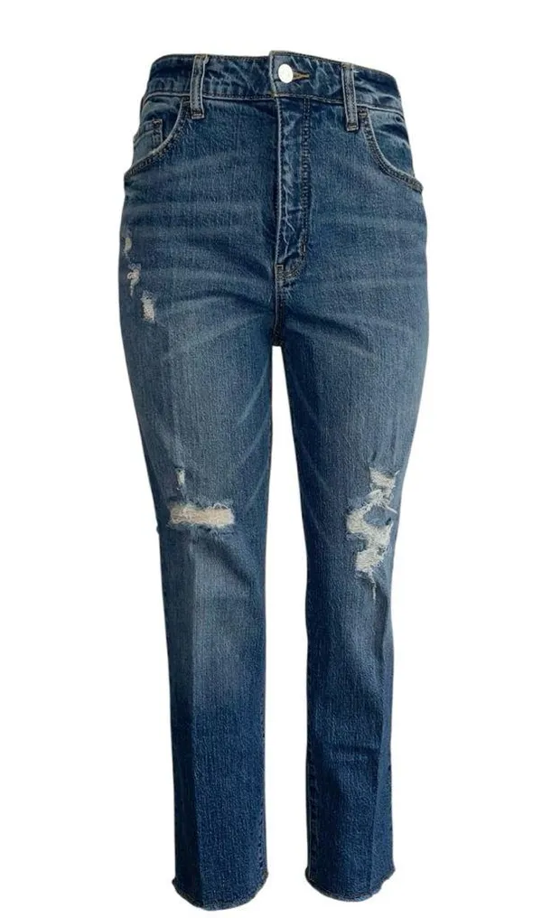 Pilcro Blue Distressed Straight Leg Jeans - Image 5
