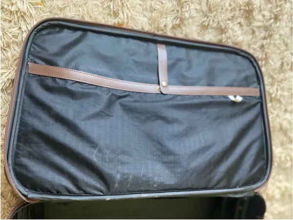 Vintage Frontier Tweed Carry On Suitcase Retro Travel Luggage Brown Weekend Bag - Image 7