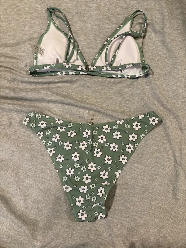 Shein Green Floral Bikini Set - Image 2