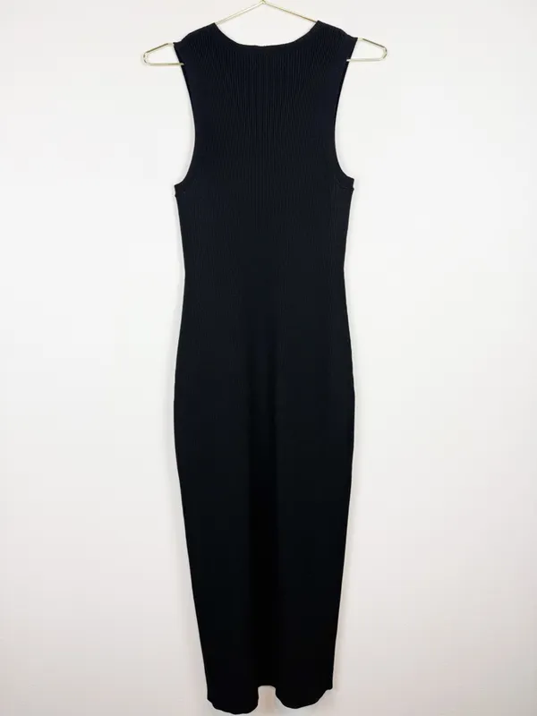 Nora Gardner Black Ribbed Knit Sleeveless Midi‎ Dress Size XS - Image 6