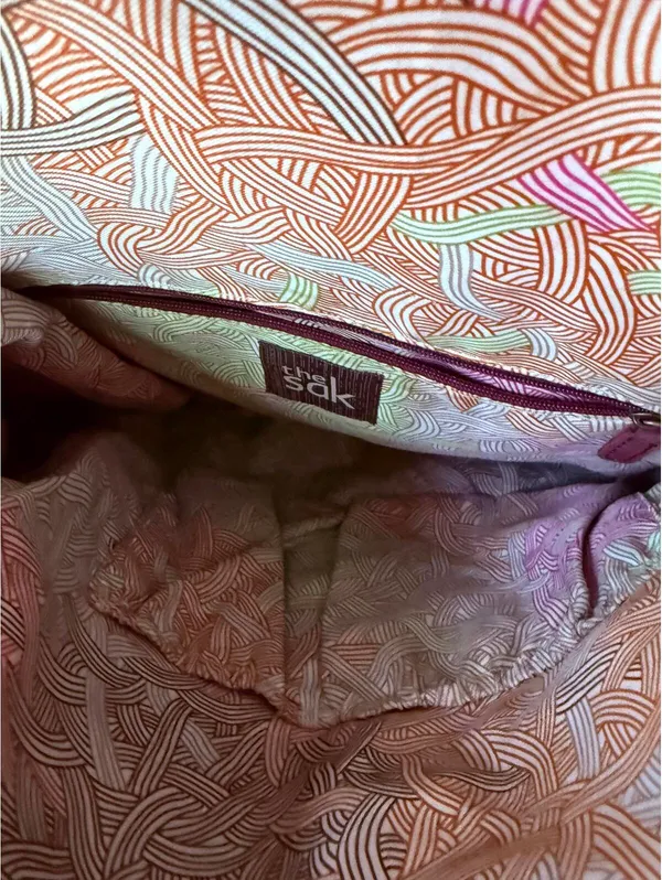 The Sak Vintage Burgundy Leather Tote Bag with Multiple Pockets - Image 9