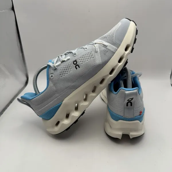 On Running Cloudsurfer Trail‎ Blue Beige Women 9 Road Running Shoes 3WE10103042 - Image 5