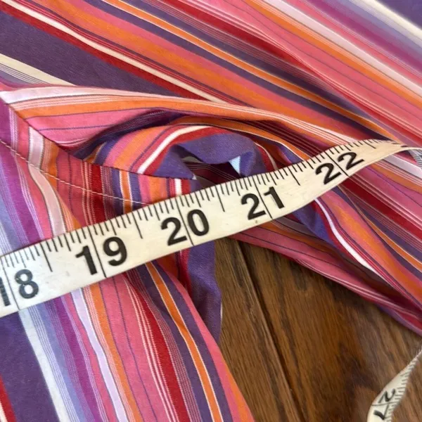 Lauren Ralph Lauren 100% cotton pink striped button down large - Image 7