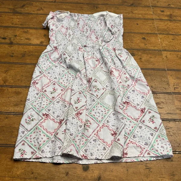 AUW Mini Sundress Medium Adjustable Straps Elastic Pullover Spring Back 2 School - Image 4