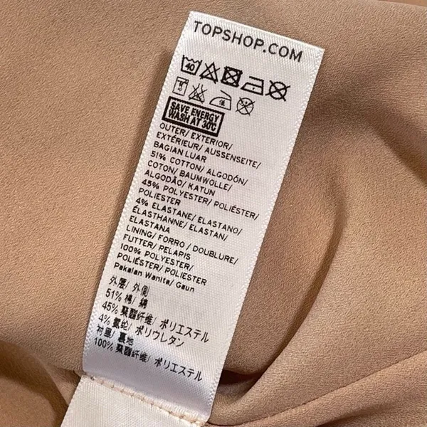 TopShop | Beige Satin Leopard Print Shift Dress | Size 6 - Image 12