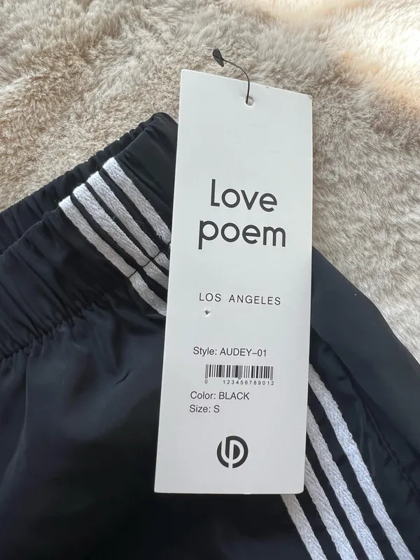 Windbreaker track sweatpants with bows Black - Image 4
