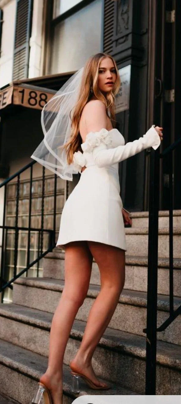 By Watters Mini Dress White Size 2 - Image 5