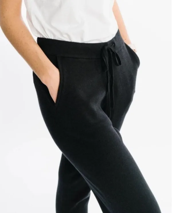 ZYIA Active Womens Black Soft n Warm Joggers Sz Large Ribbed Cozy Knit - Image 2