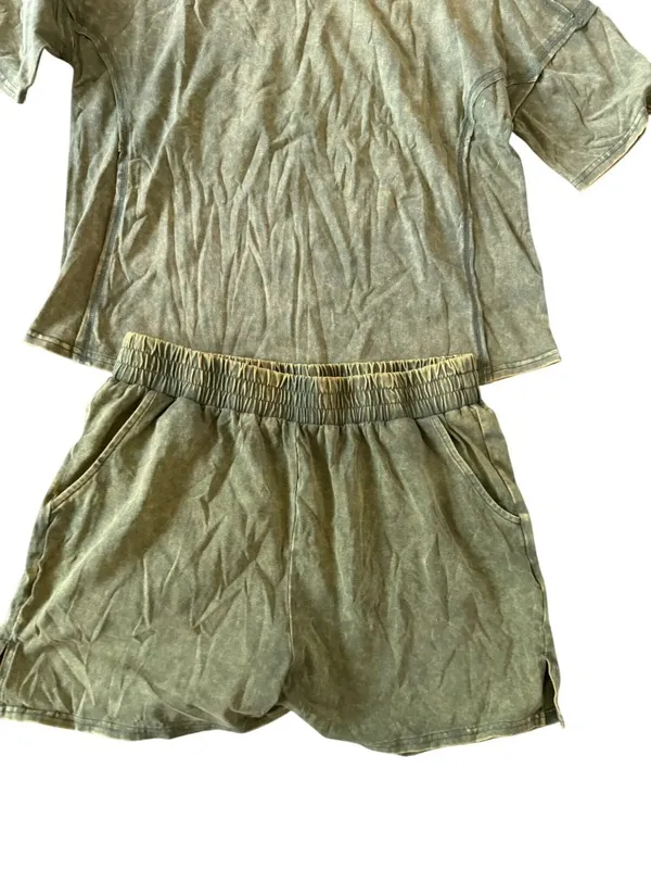 ZENANA Green Ombré Two Piece Casual Lounge Set Size Large - Image 5