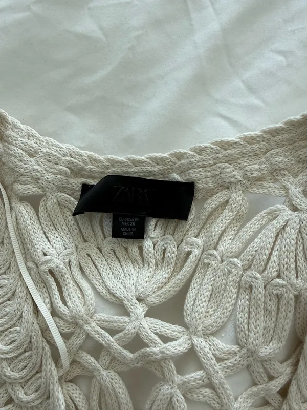 Zara cream crochet vest  - Image 4