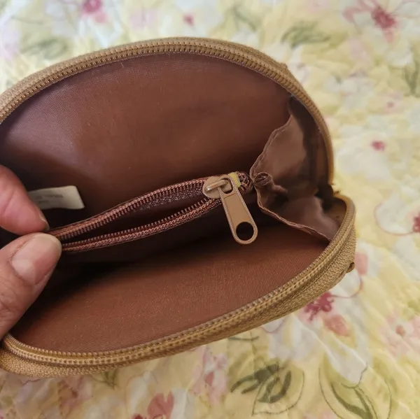 Brown Textured Coin Purse #021 Tan - Image 6