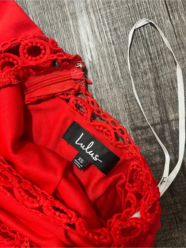 LULUS Any Sway, Shape or Form Red Lace Halter Dress - Image 6