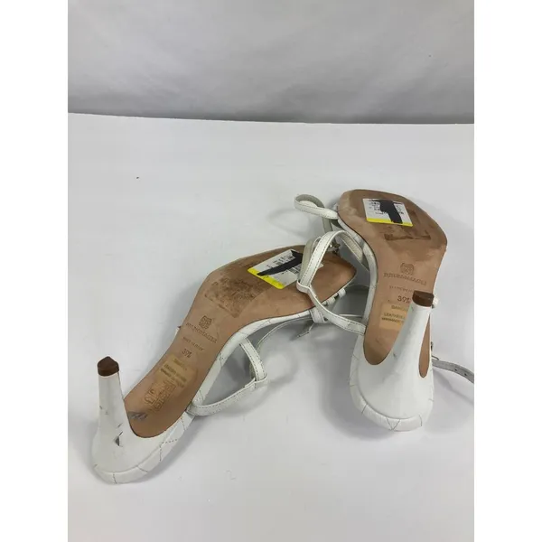 Bruno Magli Sanda Strappy Sandal in White Leather Size 39.5 / 9 - Image 8