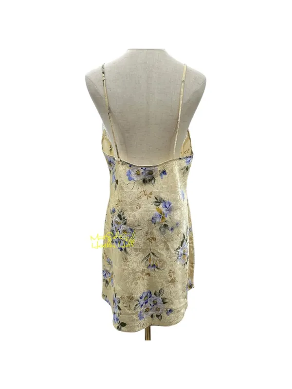Vintage California Miss Floral Slip Dress With Embroidered Lace Trim Size Large - Image 4