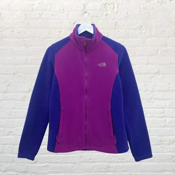 North Face FlashDry Fleece Jacket Purple Pink S Cozy Athletic Outdoor Retro - Image 2