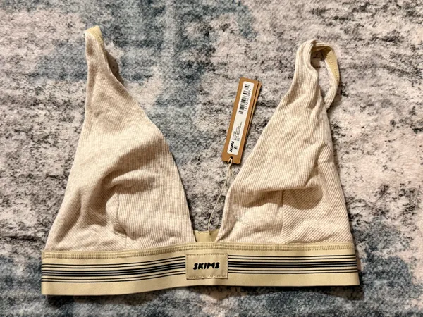 SKIMS Cotton Rib Plunge Bralette - Image 5