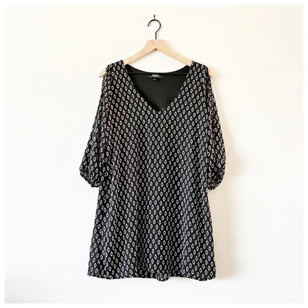 Lulu’s Shifting Dears Black Print Long Sleeve Dress - Image 3
