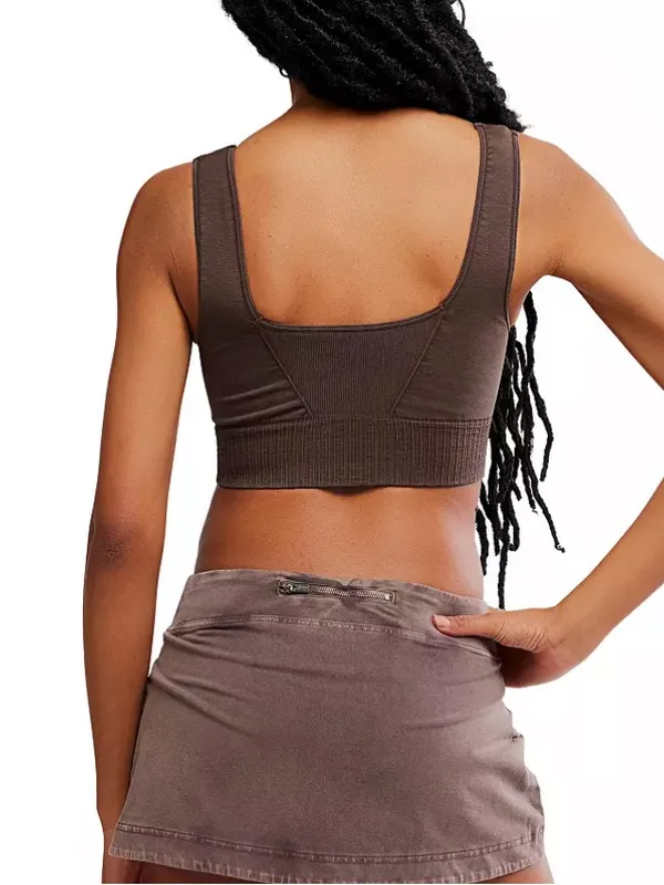 NEW Free People Movement Good Karma Square-neck Sports Bra XS/S - Image 2