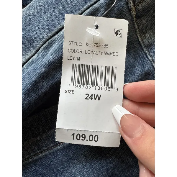 KUT From The Kloth Meg High Rise Wide Leg Women's Jeans Blue Size 24W Denim NWT - Image 10
