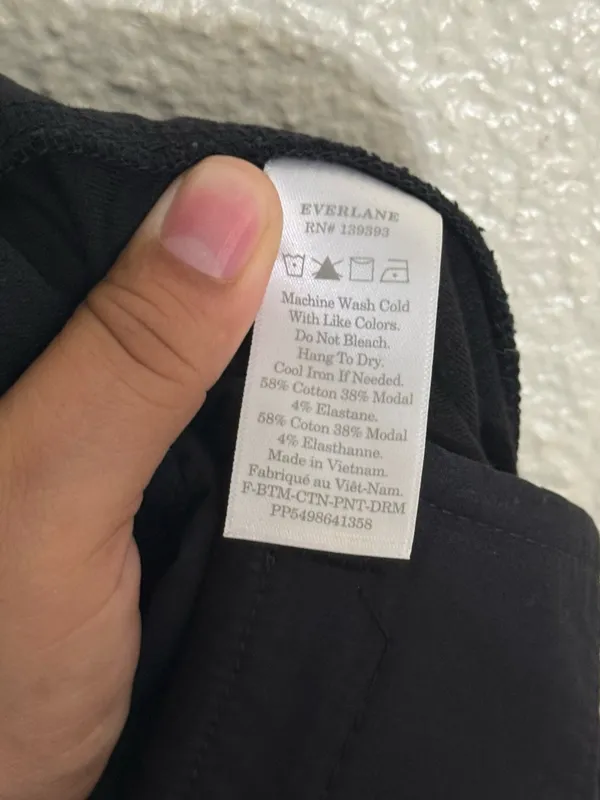 Everlane The Dream Pant Pintuck Pull On Pockets Drawstring Tapered Black Size M - Image 9
