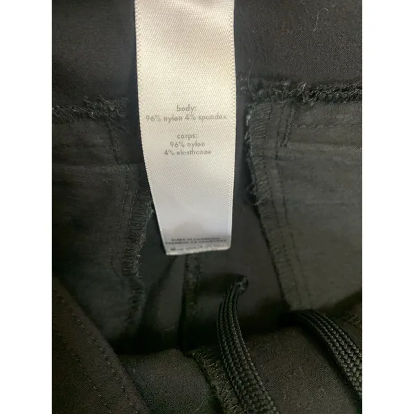 Lucy Womens S Tall Black Stretch Wide Leg Pants Drawstring Waist - Image 4