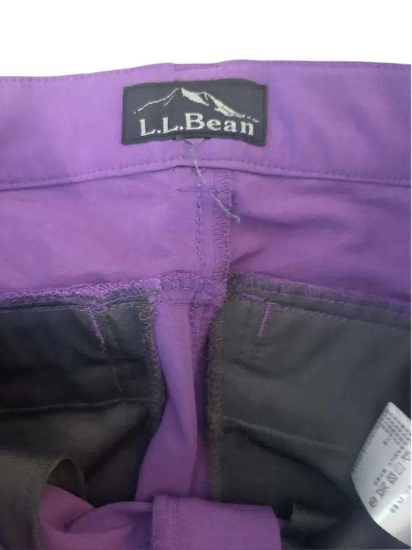 LL Bean Purple Soft Shell Hiking Rain Pants Womens Large - Image 6