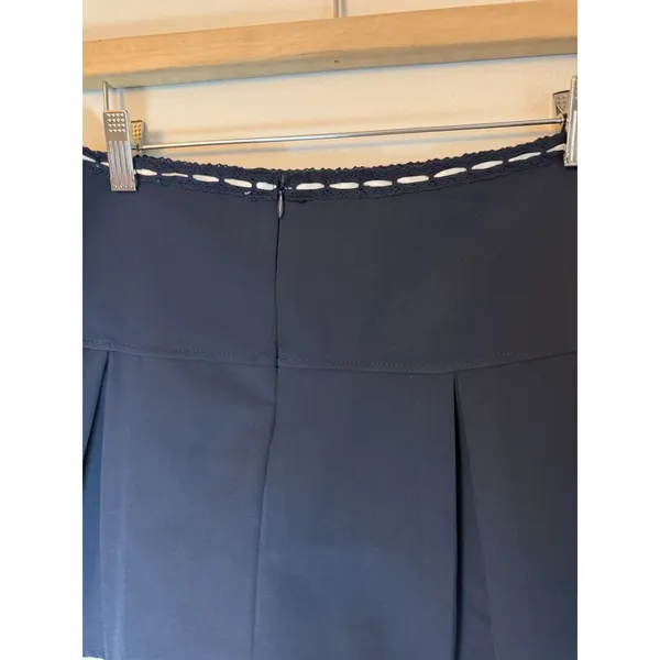 Pretty Garbage Navy Blue Women's Pleated Mini Skirt Sz S NEW - Image 6