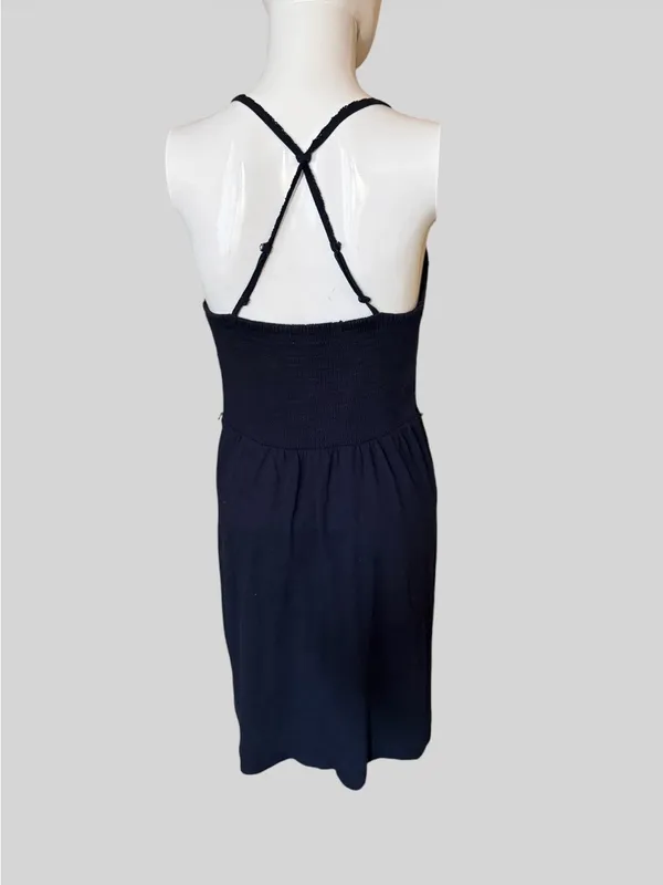 American Eagle Outfitters Navy Lace-Detail Dress - Image 4
