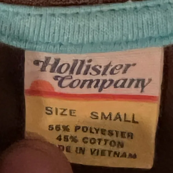 Hollister San Clemente Surf Academy Brown Poly Zip Front Jacket Size Small - Image 4