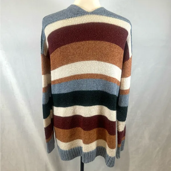 American Eagle colorful striped oversized knit cardigan sweater size small - Image 7