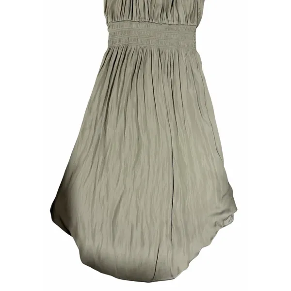 Miou Muse Halter Neck Ruffle Dress Khaki Green Women's Size‎ Medium - Image 5