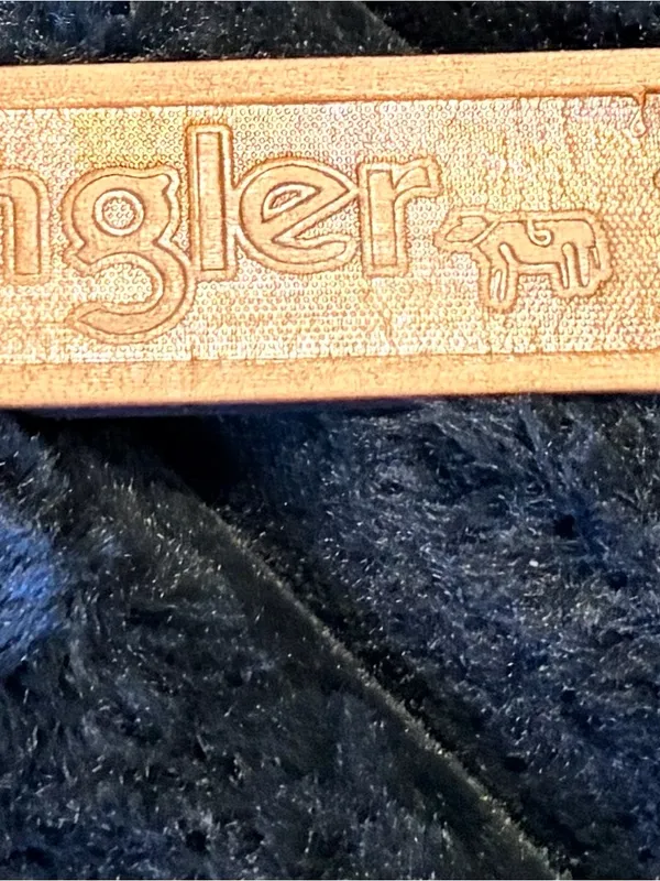 Wrangler Tooled Leather Belt Tan - Image 4