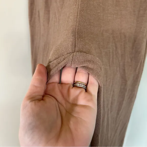 Risen Brown Wide Leg Lounge Pants Women's‎ Small Neutral - Image 3