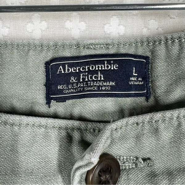 Abercrombie & Fitch Olive Green High Rise Wide Leg‎ Pants - Image 2