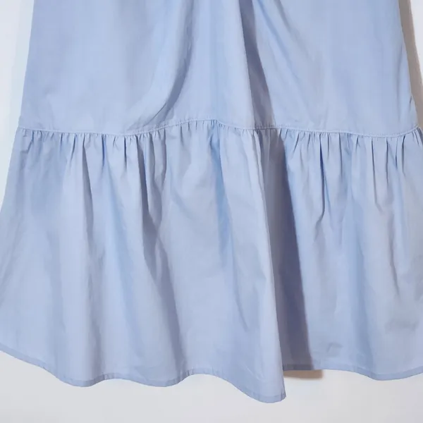 Steve Madden Blue 100% Cotton A Line Mini Dress with Cap Sleeves Size Small NWT - Image 3
