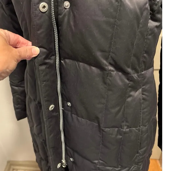Eddie Bauer Women’s Size M Lodge Down Parka Coat Long Style 7494 Black - Image 3