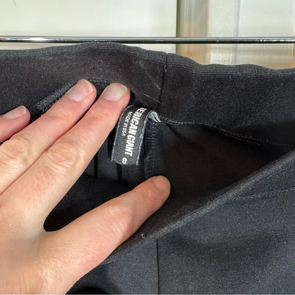 American Giant Ponte Slim Straight High Rise Pant Black Size 8 classic‎ normcore - Image 4